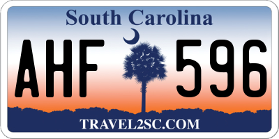 SC license plate AHF596