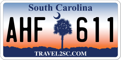 SC license plate AHF611