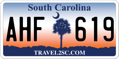 SC license plate AHF619