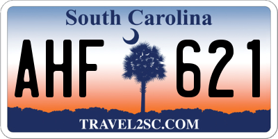 SC license plate AHF621