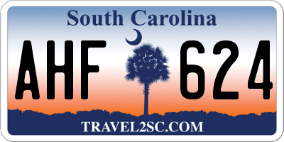 SC license plate AHF624