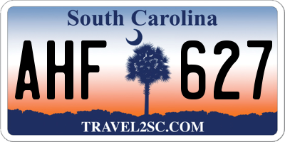 SC license plate AHF627
