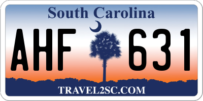 SC license plate AHF631