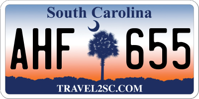 SC license plate AHF655