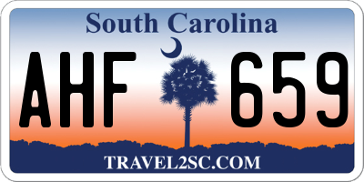 SC license plate AHF659