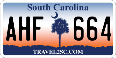 SC license plate AHF664