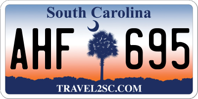 SC license plate AHF695
