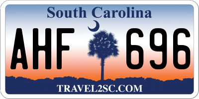 SC license plate AHF696
