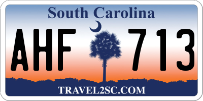 SC license plate AHF713