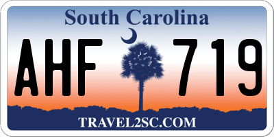 SC license plate AHF719