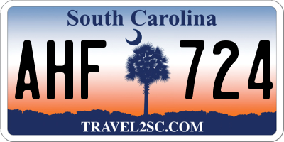 SC license plate AHF724