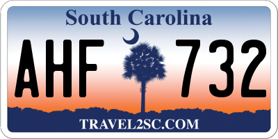 SC license plate AHF732