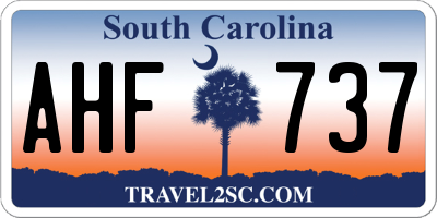 SC license plate AHF737