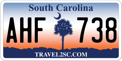 SC license plate AHF738