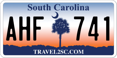 SC license plate AHF741