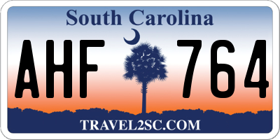 SC license plate AHF764
