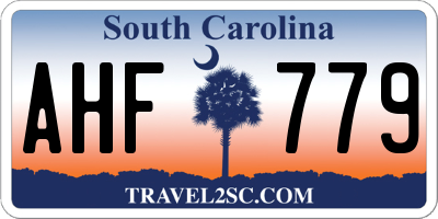 SC license plate AHF779