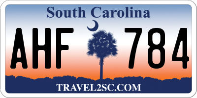 SC license plate AHF784