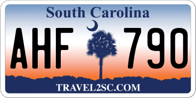 SC license plate AHF790