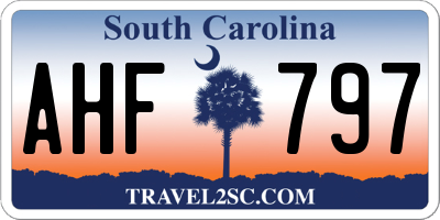 SC license plate AHF797