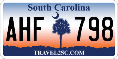 SC license plate AHF798