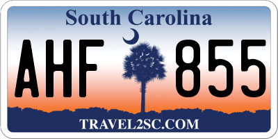 SC license plate AHF855