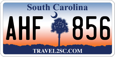 SC license plate AHF856