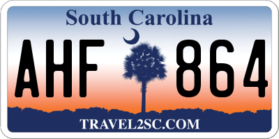 SC license plate AHF864