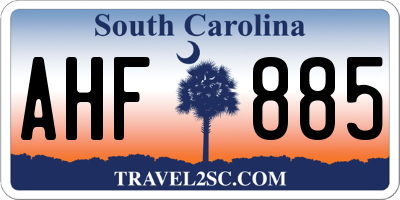 SC license plate AHF885