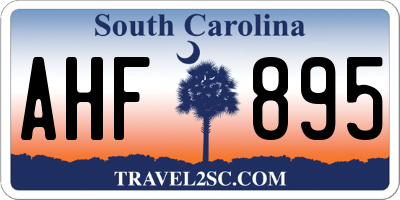 SC license plate AHF895