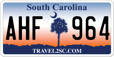 SC license plate AHF964