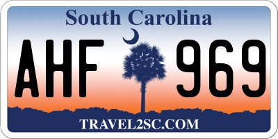 SC license plate AHF969