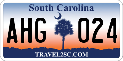SC license plate AHG024