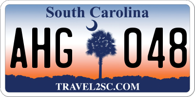 SC license plate AHG048