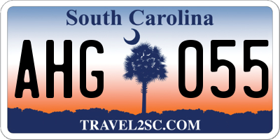 SC license plate AHG055