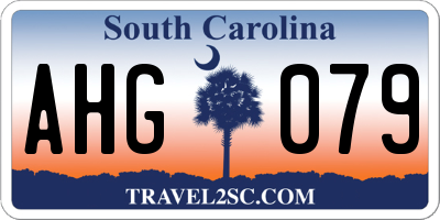 SC license plate AHG079