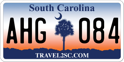 SC license plate AHG084