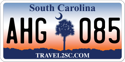 SC license plate AHG085