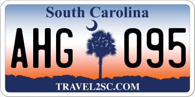 SC license plate AHG095