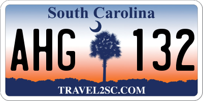 SC license plate AHG132