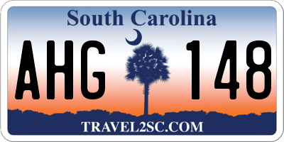 SC license plate AHG148