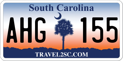 SC license plate AHG155