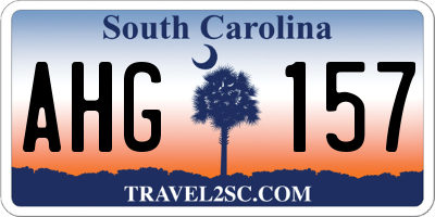 SC license plate AHG157