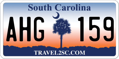 SC license plate AHG159