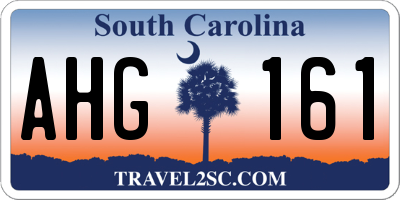 SC license plate AHG161