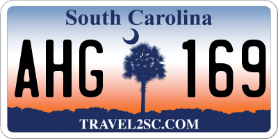 SC license plate AHG169