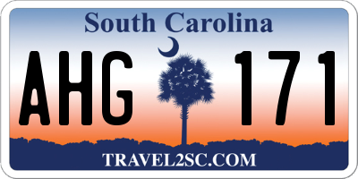 SC license plate AHG171