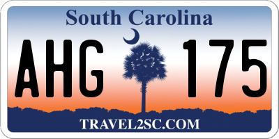 SC license plate AHG175