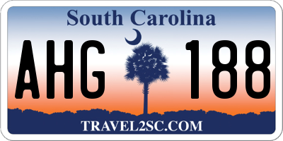 SC license plate AHG188