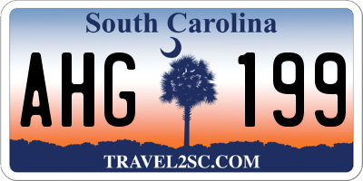 SC license plate AHG199